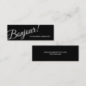Bonjour. ProfielVisitekaartje Mini Visitekaartje (Voorkant / Achterkant)