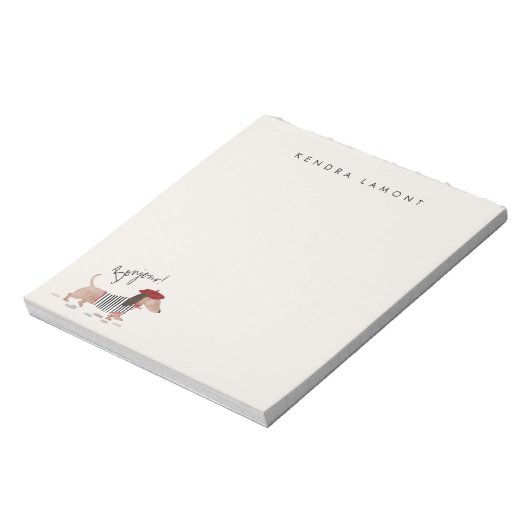 Bonjour Pup Notitieblok (Linkerzijde)