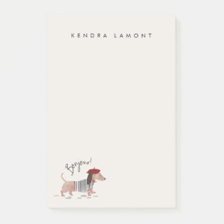 Bonjour Pup Post-it® Notes