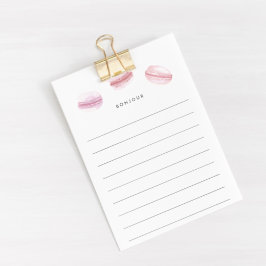 Bonjour | Roze Macarons, gelijnd Post-it® Notes