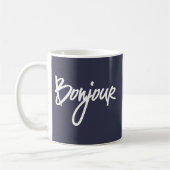 Bonjour Script (White) voor overs van Frankrijk Koffiemok (Links)
