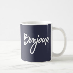 Bonjour Script (White) voor overs van Frankrijk Koffiemok