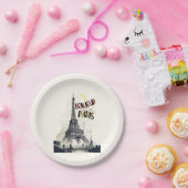 Bonjour Skyline Marathon Parijs Papieren Bordje (Feest)