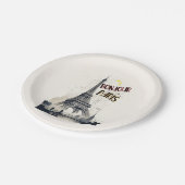 Bonjour Skyline Marathon Parijs Papieren Bordje (Gekanteld)