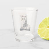 Bonjour Skyline Marathon Parijs Shot Glas (Achterkant)