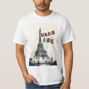 Bonjour Skyline Marathon Parijs T-shirt