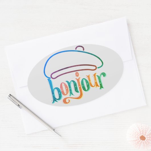 "bonjour" Stickers (Envelop)