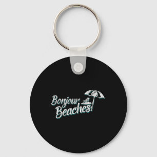 Bonjour Stranden Franse Rivièra Zomer Sleutelhanger