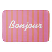 Bonjour Striped Pink Badmat (Voorkant)