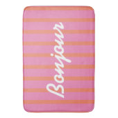 Bonjour Striped Pink Badmat (Voorkant Verticaal)