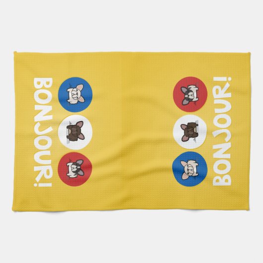 Bonjour. Theedoek (Horizontaal)