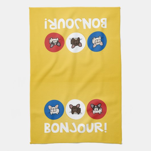 Bonjour. Theedoek (Verticaal)