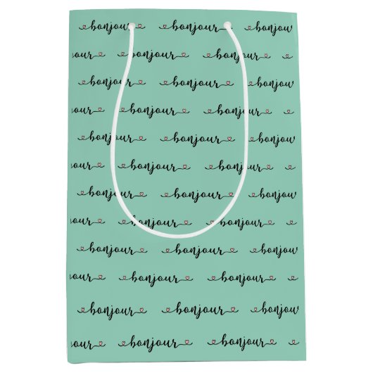 Bonjour Tiled Design Medium Cadeauzakje (Voorkant)