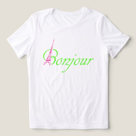 Bonjour Tri-Blend Shirt (Design voorkant)