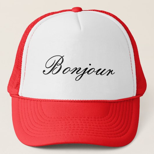 Bonjour Trucker Hat Pet (Voorkant)