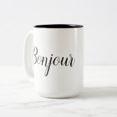 Bonjour Tweekleurige Koffiemok (Voorkant links)