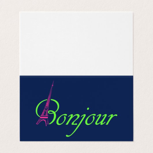 Bonjour Visitekaartje (Buitenkant ongevouwen)