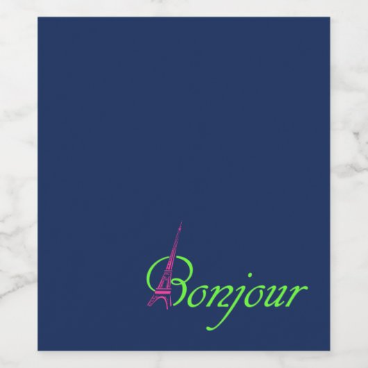 Bonjour Wijn Etiket (Enkel label)