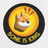 BONK crypto cadeau, meme munt trader sticker (Design 2)