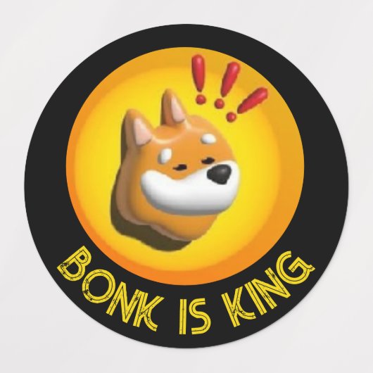 BONK crypto cadeau, meme munt trader sticker (Design 2)