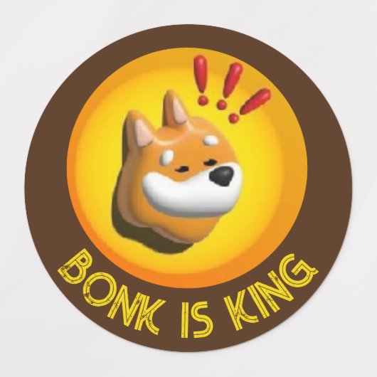 BONK crypto cadeau, meme munt trader sticker (Design 1)