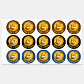 BONK crypto cadeau, meme munt trader sticker (Vel)