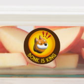 BONK crypto cadeau, meme munt trader sticker (Aangebracht)