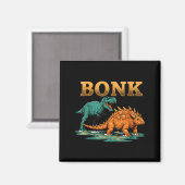 Bonk Dinosaur Funny Prehistoric Humor Design  Magneet (Voorkant / Achterkant)