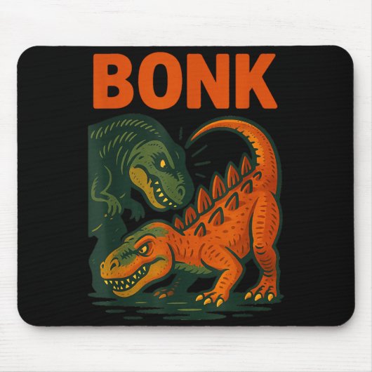 Bonk Dinosaur Funny Prehistoric Humor Design  Muismat (Voorkant)