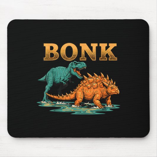 Bonk Dinosaur Funny Prehistoric Humor Design  Muismat (Voorkant)