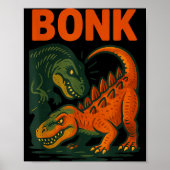 Bonk Dinosaur Funny Prehistoric Humor Design  Poster (Voorkant)