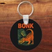 Bonk Dinosaur Funny Prehistoric Humor Design  Sleutelhanger (Voorkant)
