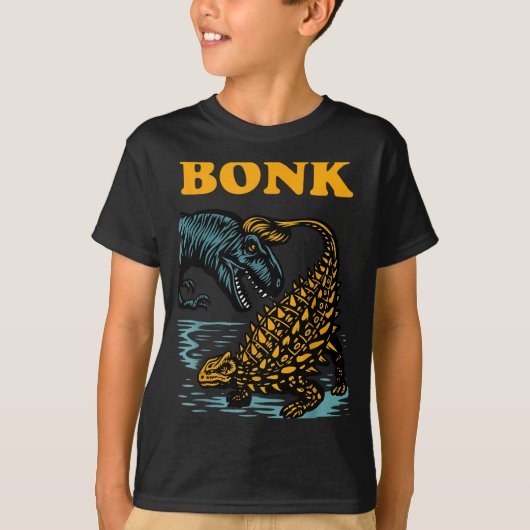 Bonk Dinosaur Funny Prehistoric Humor Design  T-shirt (Voorkant)