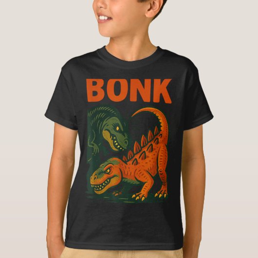 Bonk Dinosaur Funny Prehistoric Humor Design  T-shirt (Voorkant)