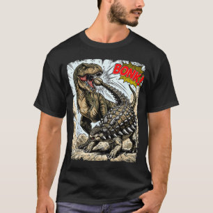 Bonk dinosaurus grappige prehistorische ankylosaur t-shirt
