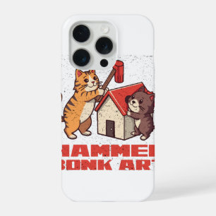 Bonk Hamer Kat Grappige Meme Retro Schattige Kunst iPhone 15 Pro Case