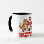 Bonk Hamer Kat Grappige Meme Retro Schattige Kunst Mok (Voorkant links)