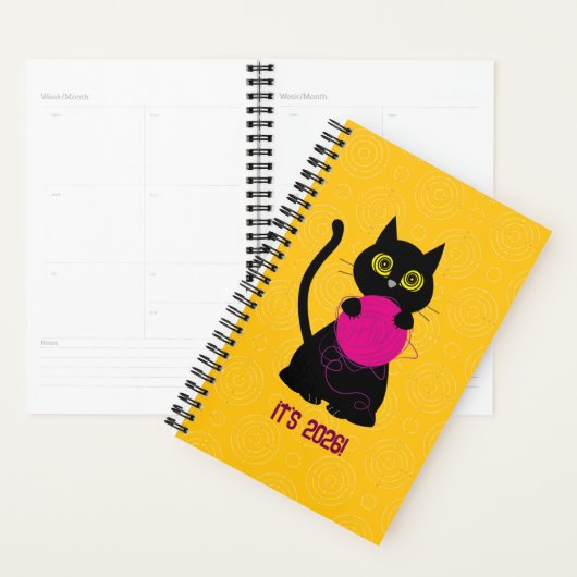 BONKERS! 2026 Planner – Knitting + Kitty 🧶🐈‍⬛ (Display)