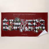 Bonkers  Alice in Wonderland Collage Strandlaken (Voorkant)