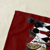 Bonkers Alice in Wonderland Collage Strandlaken (In situ)