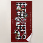 Bonkers Alice in Wonderland Collage Strandlaken (Voorkant)