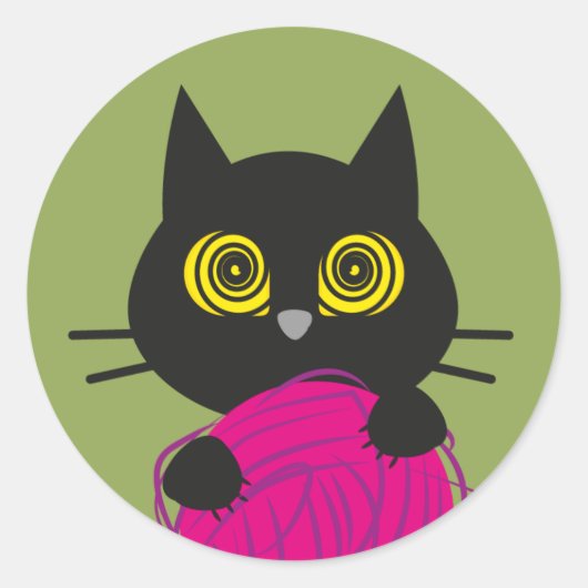 BONKERS! Cat Zoomies-Sticker Ronde Sticker (Voorkant)