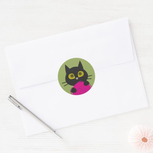BONKERS! Cat Zoomies-Sticker Ronde Sticker (Envelop)