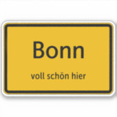 Bonn Aufkleber Sticker Autoaufkleber (Voorkant)