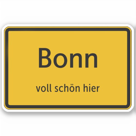 Bonn Aufkleber Sticker Autoaufkleber (Voorkant)