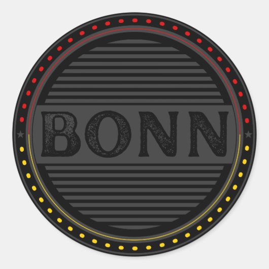 Bonn City Pride Emblem – German Identity Ronde Sticker (Voorkant)