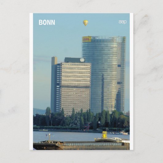 Bonn, Duitsland, de Rijn Briefkaart (Voorkant)