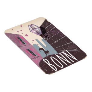 Bonn Duitsland Reisposter in vintage stijl Magneet