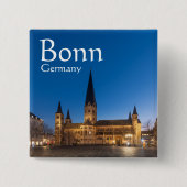 Bonn Duitsland Souvenir Vierkante Button 5,1 Cm (Voorkant)