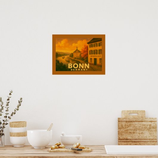 Bonn Duitsland Stad Kunst Poster (Keuken)